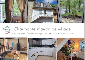 maison de village à la vente -   15120  VIEILLEVIE, surface 50 m2 vente maison de village - UBI468655424